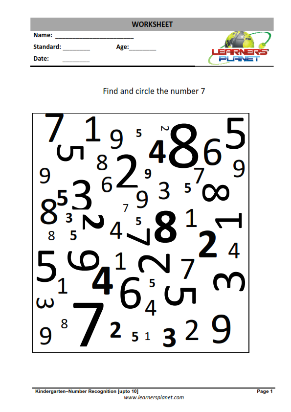 Free Printable Number Counting Worksheets-fun activity for kids